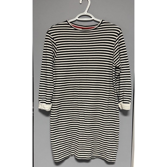 Topshop Dresses & Skirts - Topshop Women's Black And White Striped Shift Dress Size 4 Preppy Casual
